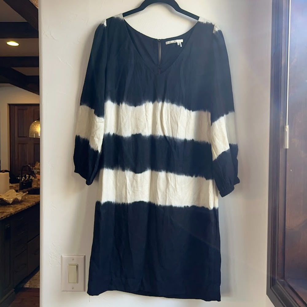 Floreat Black and White Striped Mini Dress